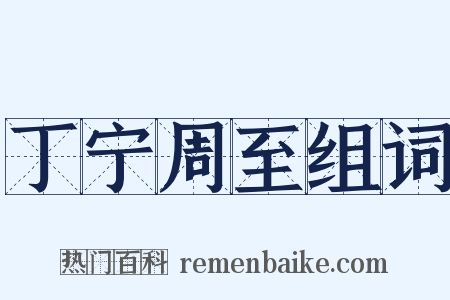 丁宁周至组词是什么意思的图片